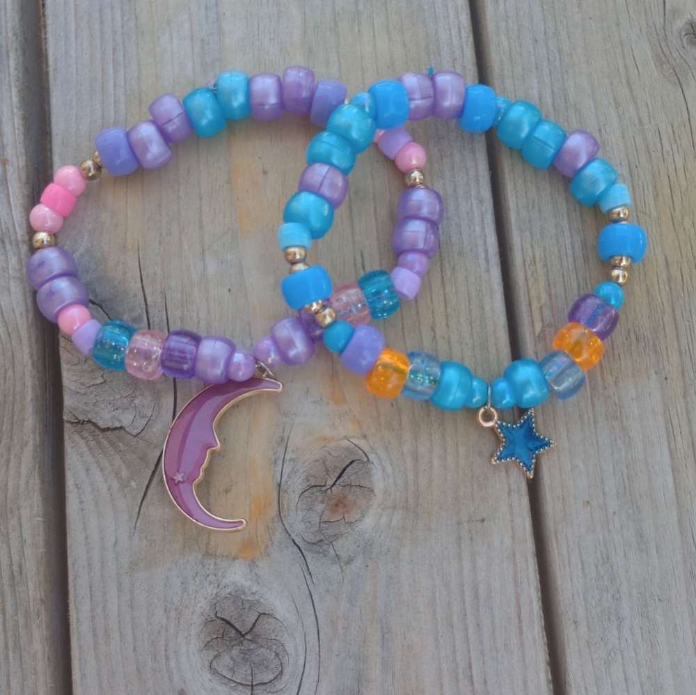 Star and Moon bracelets.